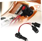 CHICAMPERA Lighter Splitter with Switch Durable to Power Adapter for Cars Compact Design for Easy Use Protects Battery with Built Off Switch for Charging Devices