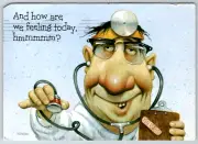 c1980s Vintage Doctor Postcard Champaign IL Hallmark Card Continental