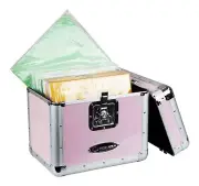 Odyssey KLP1PINK, KROM Series Pink Record Case for 70 12″ Vinyl Records and LPs
