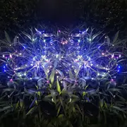 2pcs LED Solar Fireworks Garden Lights Starburst Design for Nighttime Display