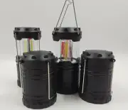 Open Trails Lantern Black COB LED Camping Light Battery Operated Lot 4 Brand New
