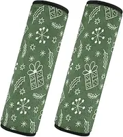 [Caihoyu] Car Seat Belt Covers 2 Piecing Soft Unique Auto Seatbelt Shoulder Pad Camera Bag Strap Cover Car Accessories for Adults and Kids M Cute Christmas Pattern