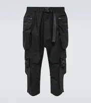 [Junya Watanabe] Junya Watanabe Cotton-blend gabardine cargo pants UK 34 black