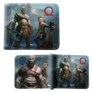 New Kratos & Atreus GOD OF WAR BiFold Wallet Standard Size Credit Card Billfold