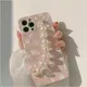 ins油畫碎花適用iphone13蘋果8p女xr珍珠鏈條11pro max手機殼14爆