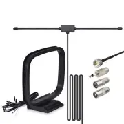 FM Dipole Antenna 75 Ohm FM Radio Antenna FM Antenna AM Loop Antenna for Ster...