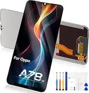 [Atwist] Screen for Oppo A78 5G LCD Display - for Oppo A78 5G CPH2483 CPH2495 LCD Replacement Screen Touchscreen Digitizer Glass Panel Mounting Kit Repair Parts (Black, 6.56 Inches)
