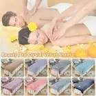 Velvet Herringbone Beauty Salon Massage Table Cover Spa Bed Fitted Sheet W/Hole