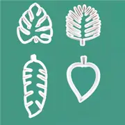 Cake Sugarcraft Fondant Mould 4x Palm Tree Turtle Leaf Cookies Biscuit Cutter
