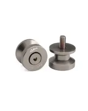 AEM Factory Ducati Rear Paddock Stand Bobbins - DesertX - Titanium Grey