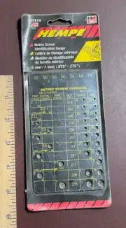 Hempe 32 Nut Bolt Thread Checker Gauge Inch Metric Screw Identification Tool