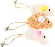 Toyvian 3pcs Interactive Plush Mice for Cats Soft Cat Mouse to Keep Kittens Active and Entertained