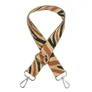 1.97" Wide Purse Strap, Adjustable Handbag Strap Replacement Brown Zebra