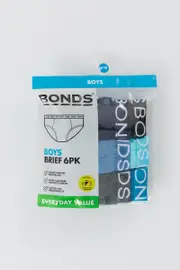 [Bonds] Bonds Boys Brief 24 Pack in Tender Pink/Macadamia Size: 10/12, Cotton 10/12 Tender Pink/Macadamia