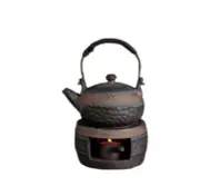 Ceramic Teapot Warmer Stand Small Stove Vintage Teapot Tea Cup Set Tea Ware Gift