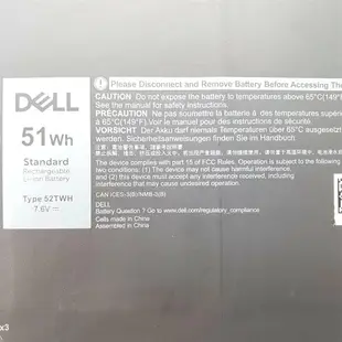 DELL 戴爾 52TWH 4芯 原廠電池 XPS 13 7390 2-in-1