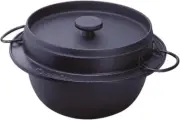 21086 Rice Pot, 5 Cooking, Black, Inner Enameled Treatment, Induction Compatibl