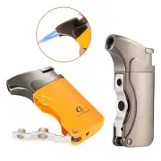 Galiner 1 Jet Flame Cigar Lighter Punch Metal Refillable Butane Torch Gift Box