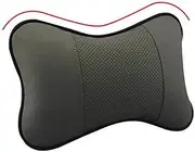 1PCS Car Headrest Neck Pillow For Seat Chair In Auto Memory Foam Cushion Fabric Cover Soft Head Rest Travel Support(Gray)