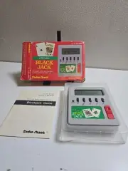 VTG. Radio Shack Game LCD Handheld Electronic Black Jack Mini Tested Gift