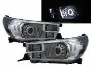 Hilux Revo MK8 15-present 2D/4D CCFL Projector Headlight Chrome for TOYOTA LHD