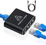 Ethernet Switch 2 Ports 1000Mbps RJ45 LAN Network Switch 1 to 2 Gigabit Network Ethernet Splitter with USB 3.0 to Type-C Ethernet Splitter for Computer, HUB, Switch, Set-top Box, TV and More