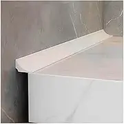 Mydronix Bath Sealant Strip, Shower Seal Strip, Self-Adhesive Sealant Tape, Shower Threshold Water Barrier for Sink, Bathtub, Wet Room Floor (White)