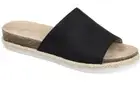 Journee Collection CELINE Womens Size 8M Black Espadrille Slide Sandals MSRP $70