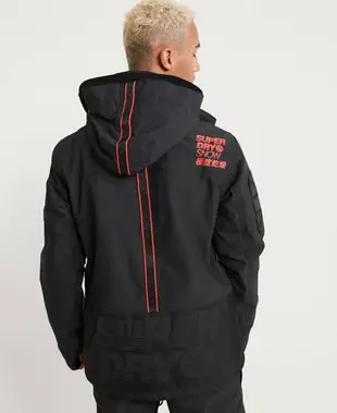 跩狗嚴選 出清 極度乾燥 Superdry 男款 Rescue Snow 滑雪 防風 防水 風衣 雪衣 外套 多功能口袋 滑雪夾克 瑪瑙黑 黑紅