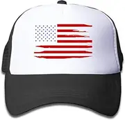 [OASCUVER] Kids USA American Flag Hat Mesh Trucker Baseball Cap for Boy Girl ¡­