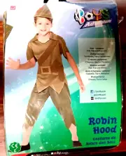 Boys Woodsman Costume Robin Hood, Peter Pan, Linc Size S 4-6
