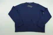 Tommy Hilfiger Sweater Mens Small Blue Tailored Cashmere Pull Over Long Sleeve