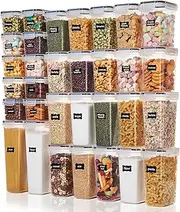 Airtight Food Storage Container Set, 32Pcs Kitchen & Pantry Organizers and Storage, BPA-Free Plastic Food Storage Container with Lids for Cereal, Flour and Sugar