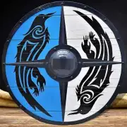 Shield Medieval Eivor Valhalla Raven Authentic Battleward Viking Round Shield