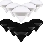 Powder Puff Face Makeup Sponges, Face Triangle Makeup Puff Soft for Loose Powder Wet Dry Dual-Use Cosmetic Tool 10PCS Beauty Tool