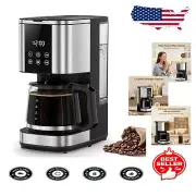 Effortless 10-Cup Drip Coffee Maker with Auto Clean & Family-Friendly Design