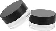 Ipetboom 2pcs Elastic Mesh Loose Powder Box Powder Compact Container Portable Powder Puff Flour Holder Loose Powder Case Powder Puff Pad Cosmetic Powder Puff Travel Container DIY Black Abs