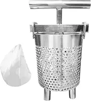 STARTIST Vegetable Stuffing Squeezer Stuffing Juicer Vegetable Wring and Dewatering Sturdy Lemon Juicer Machine for Cider Making Home, 1.9L with Feet