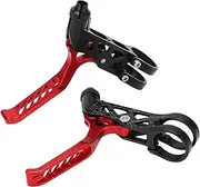 1 Pair Aluminium Alloy Cycling Hand Brakes Levers, 2.2 Cm Diameter Handle Brake Clutch Levers for Brompton 3sixty Mountain Cycle (Multi Color) (Black) (Red)