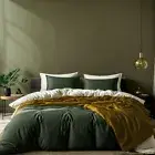 Dark Green Duvet Cover King Size, Microfiber Duvet Cover with Zipper, Duvet