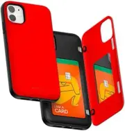 iPhone 11 Wallet Case with Card Holder, Protective Dual Layer Bumper Phone Case