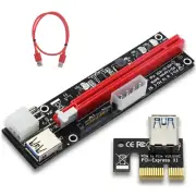 Powered USB3.0 GPU Riser Extender PCI-E riser Board PCI-E 1X Adapter Card Kit A