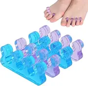 Toe Separators for Women, Pedicure Toe Spacers & Spreaders - Yoga Relax and Finger Dividers, Gel Silicone Toe Separators for Pedicure, Nail Polish, Toenail Painting (2-Pairs)