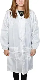 [Generic] XYZOOM Unisex Button Closure Anti Static Overall Clothing White M(7196e 4a833 aa6ad 8ee79 cba7d 41cd4
