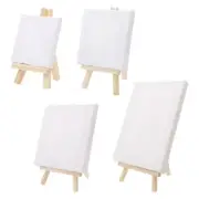Mini Canvas and Natural Easel Set Art Painting Beginners Starters Learning