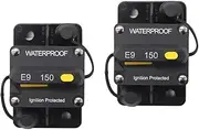 Gatuida 2pcs Waterproof Circuit Breaker 48v Circuit Breaker Car Circuit Breaker Fuse Reset Circuit Breaker