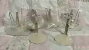 NEW Unbranded SIX Mini Metal Doll Stands 2.5" inches Tall *Babies by Bernadette*