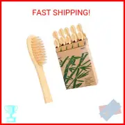 Bamboo Toothbrushes for Adults, 10 PCS Biodegradable Wooden Toothbrushes, Natura