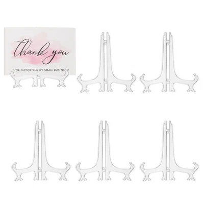 12" Acrylic Plate Stand for Display, 6Pack Acrylic Easel Display Stand, Clear