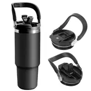 30oz Flip Straw Stainless Steel Tumbler Vacuum Insulated Water Bottle